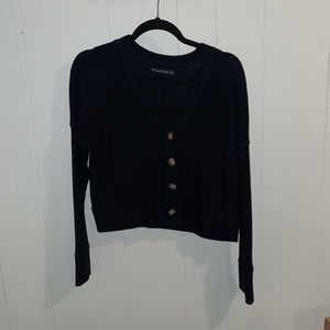 Abercrombie & Fitch Button Down V Neck Sweater